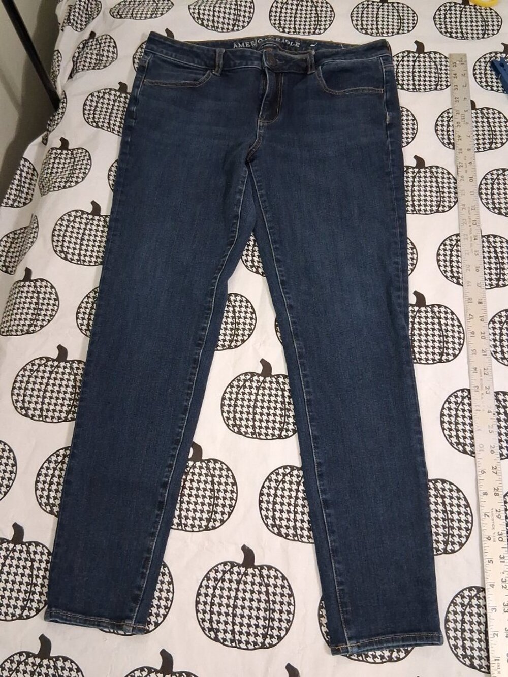 American Eagle High Waisted Slim Jegging Dark Wash Denim Jeans, Sz 10 Reg